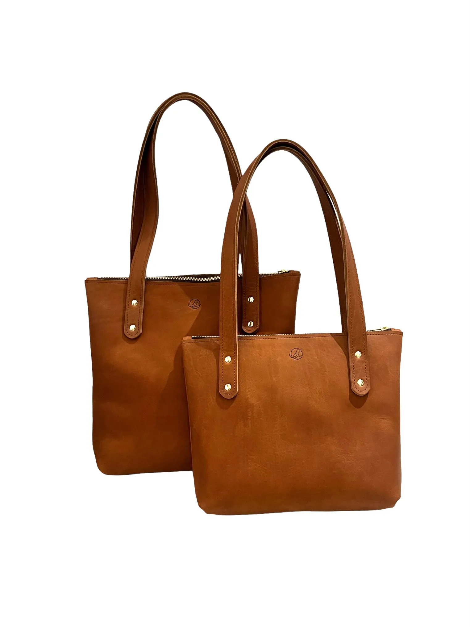 IGUACA- Small Leather - Tote Bag Medium Brown