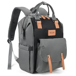 iKeep<sup>&reg;</sup> Crazy Pockets Backpack Diaper Bag - Grey