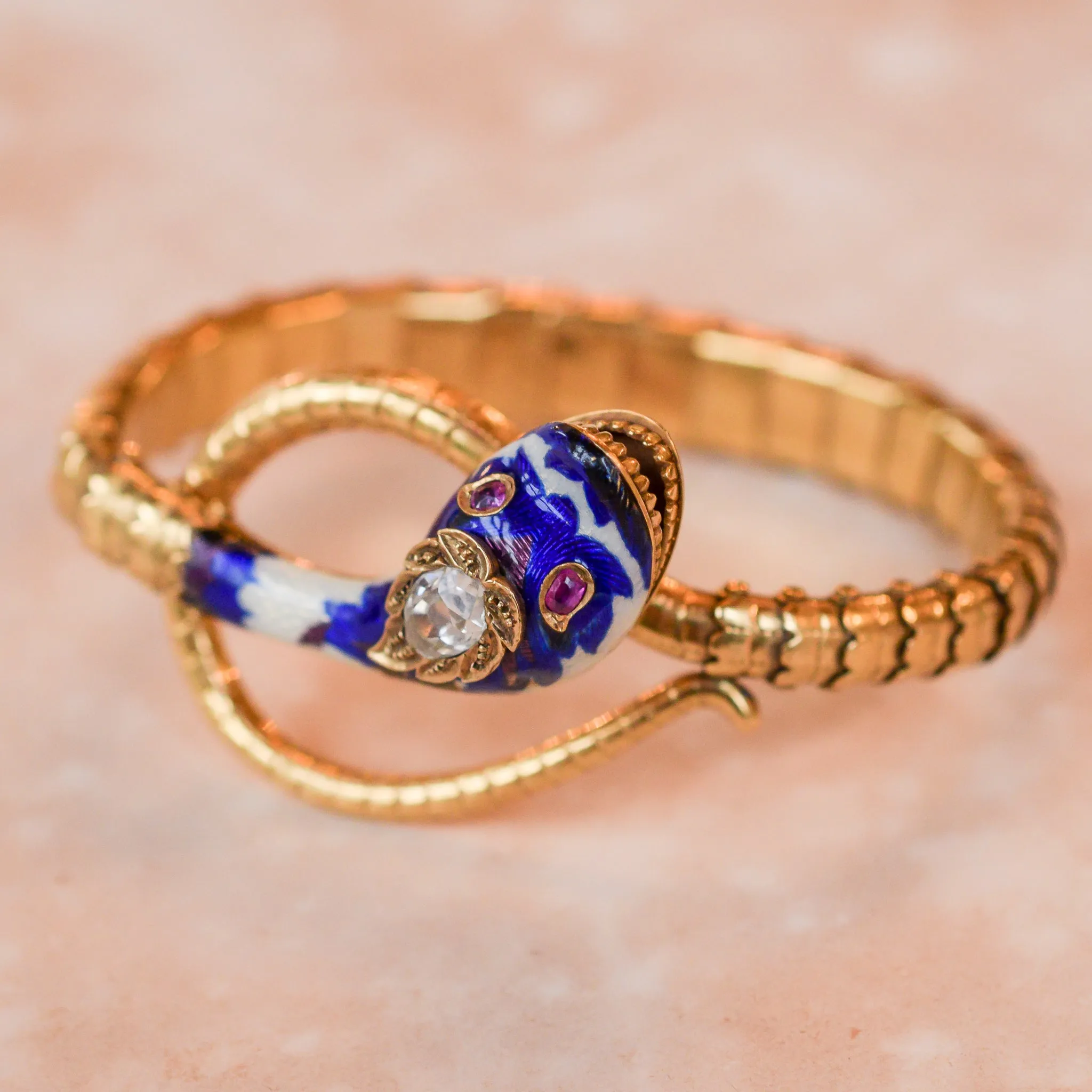 Imperial Russian Diamond Snake Bracelet