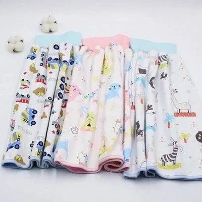 Infant Waterproof Diaper Skirt Washable Reusable Urine Pad Shorts