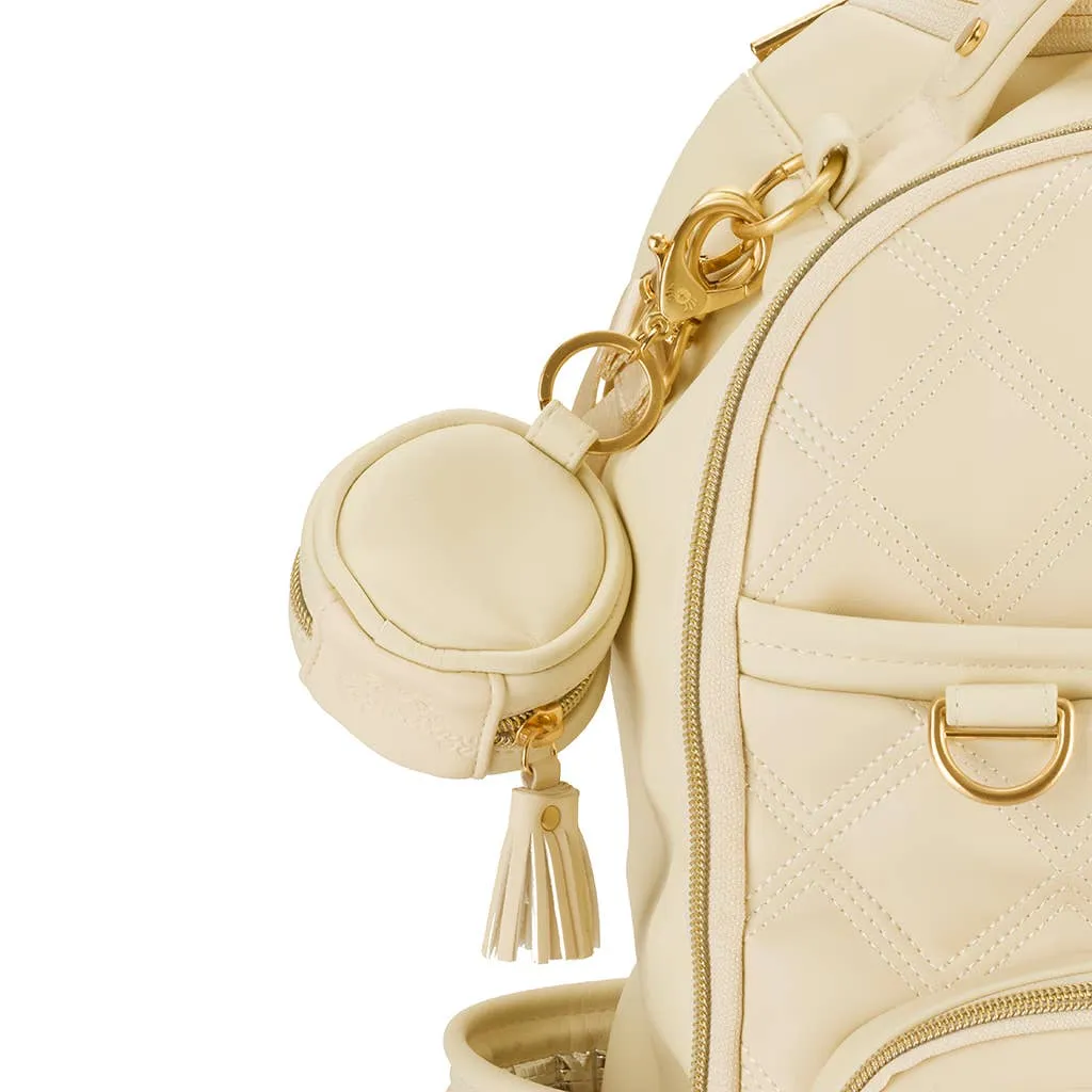 Itzy Ritzy -  Diaper Bag Charm Pod Keychain Milk & Honey