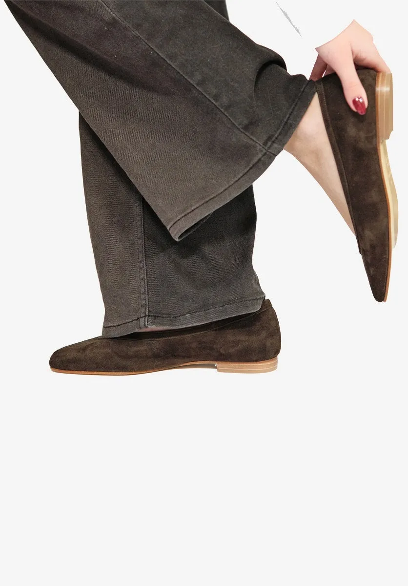 Julie leather ballet flats suede