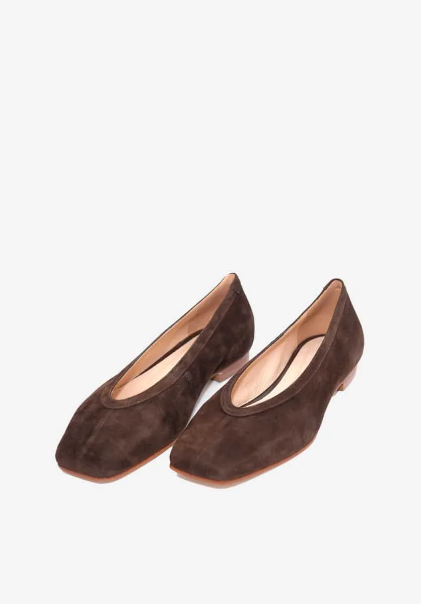 Julie leather ballet flats suede