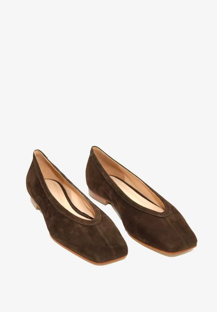 Julie leather ballet flats suede