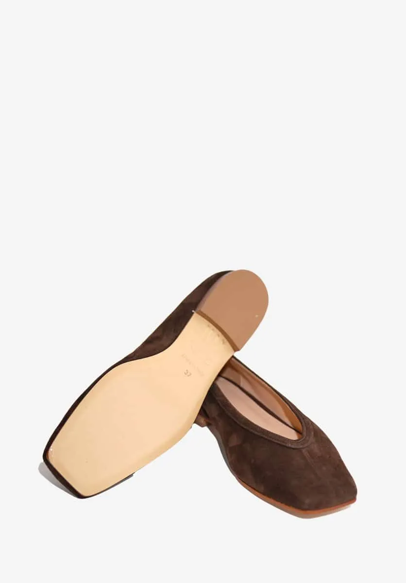 Julie leather ballet flats suede