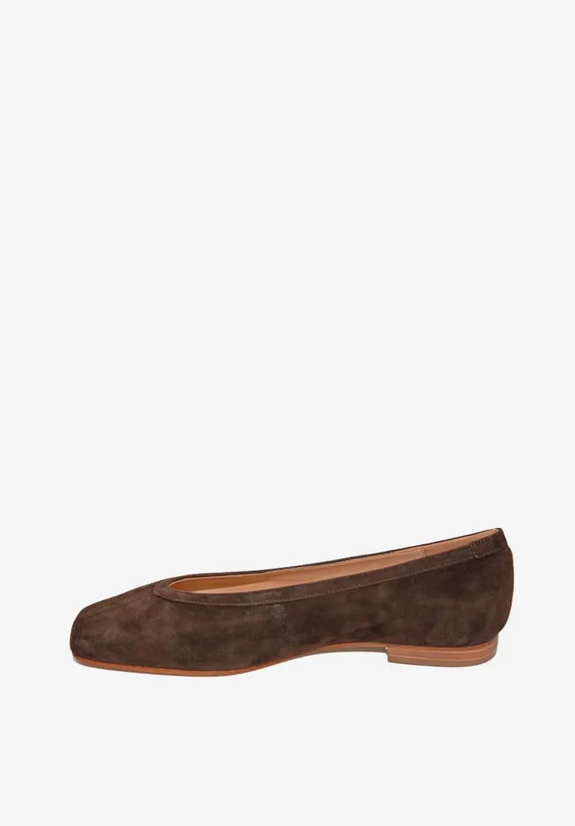 Julie leather ballet flats suede