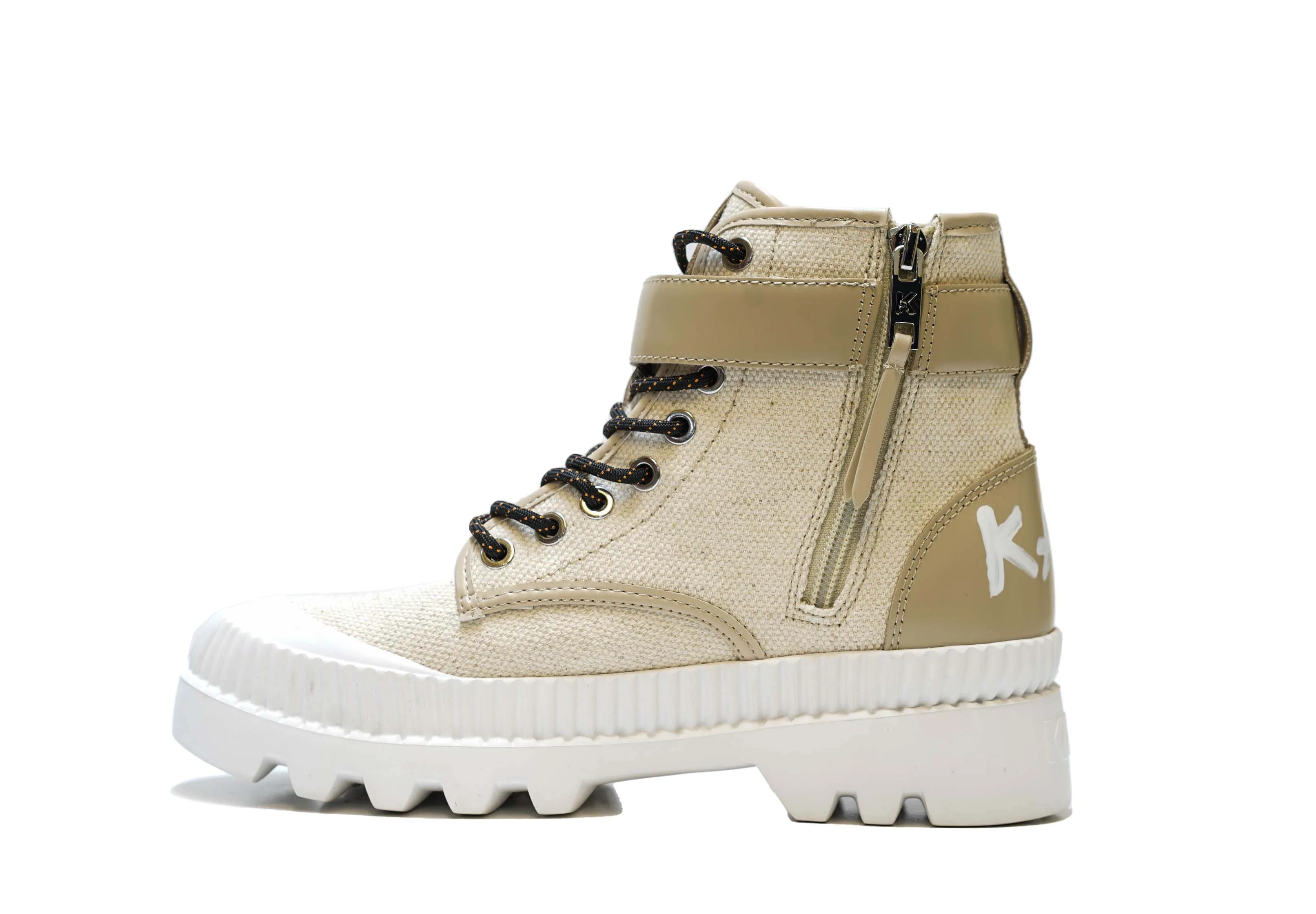 Karl Lagerfeld Women's Natural Lace Up Boots 42551