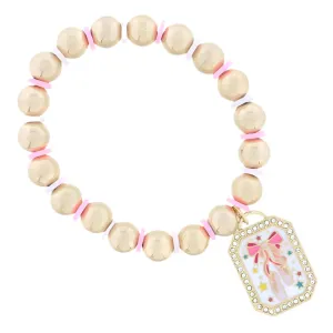 Kids Multi Enamel Ballerina Slippers Bracelet