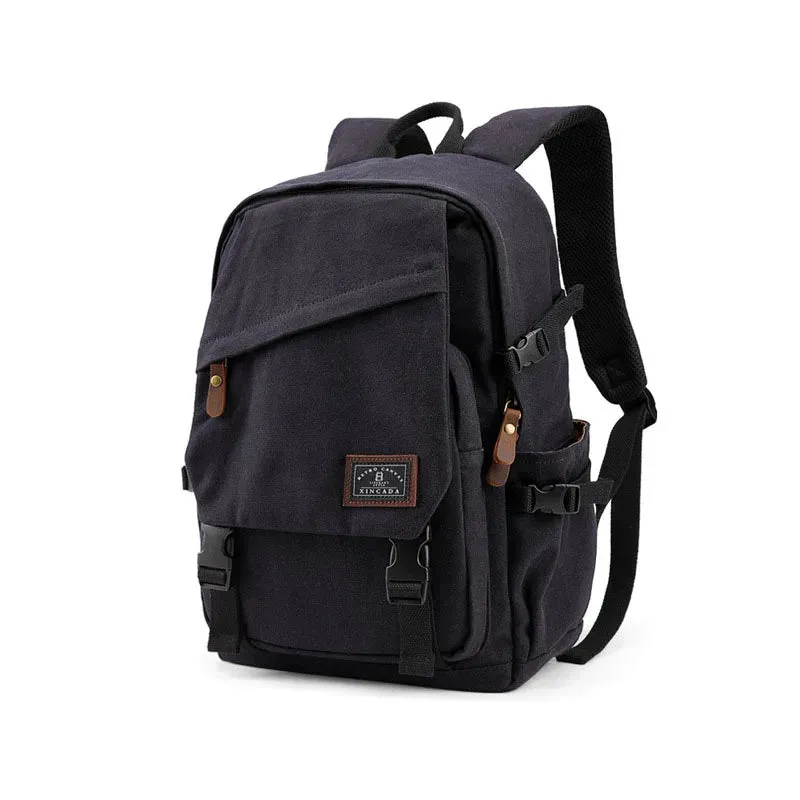 KIylethomasw Canvas Backpack for Men Women Laptop Backpack 15.6 Inch Vintage College School Backpacks Travel Casual For Hiking Travel Camping