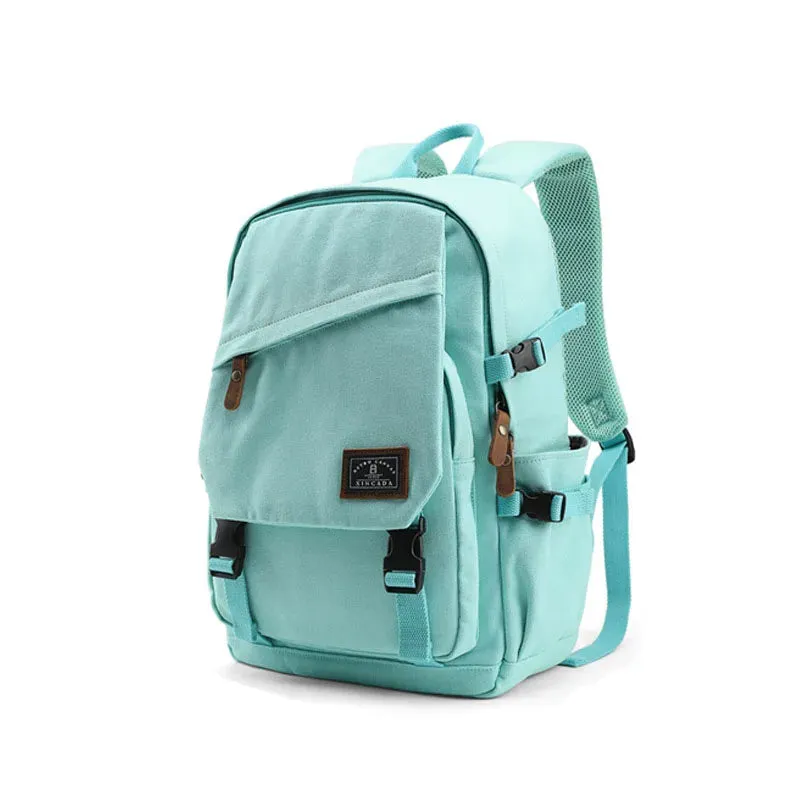 KIylethomasw Canvas Backpack for Men Women Laptop Backpack 15.6 Inch Vintage College School Backpacks Travel Casual For Hiking Travel Camping