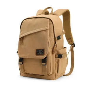 KIylethomasw Canvas Backpack for Men Women Laptop Backpack 15.6 Inch Vintage College School Backpacks Travel Casual For Hiking Travel Camping
