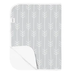 Kushies Waterproof Flat Change Pad Flannel (Grey One Direction)