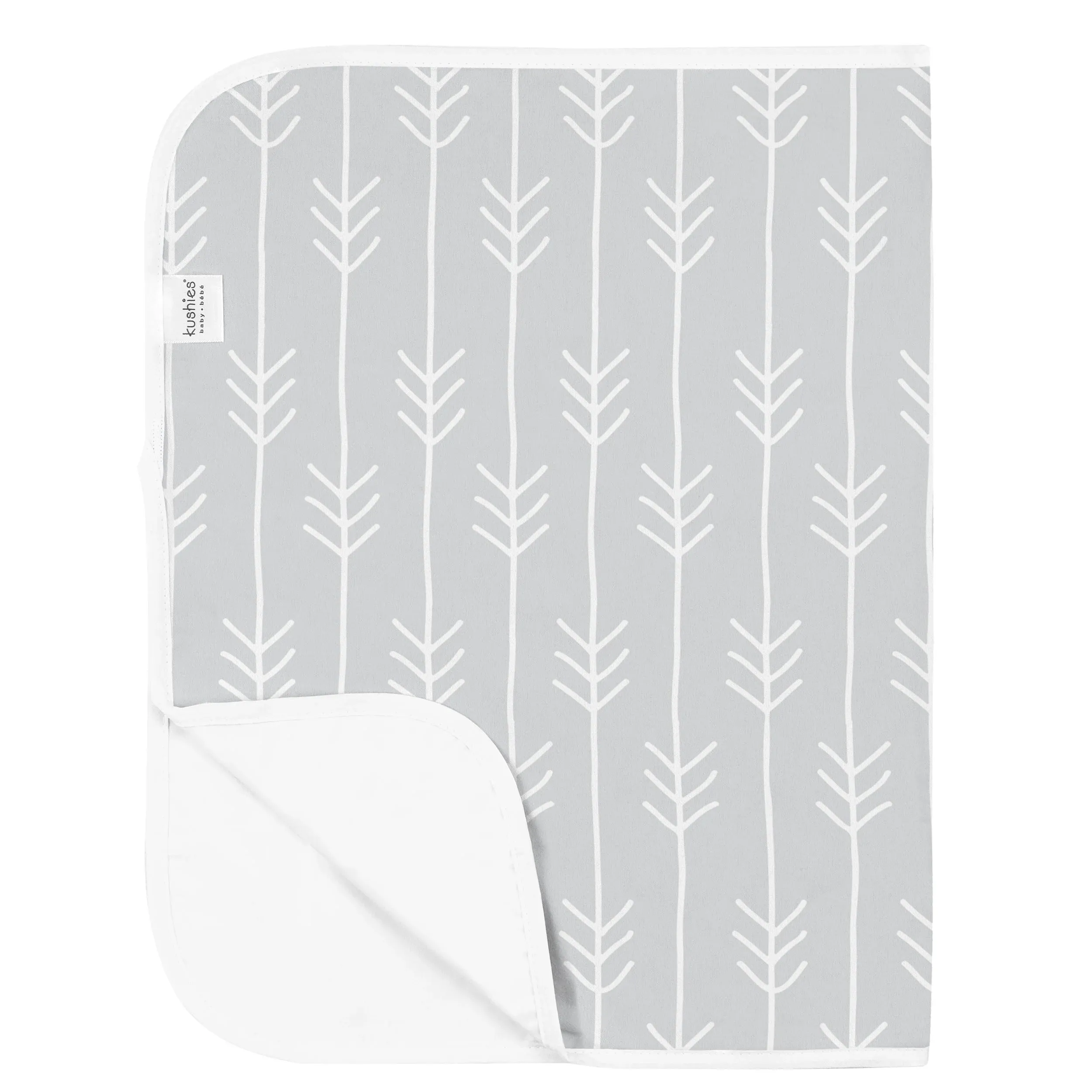 Kushies Waterproof Flat Change Pad Flannel (Grey One Direction)