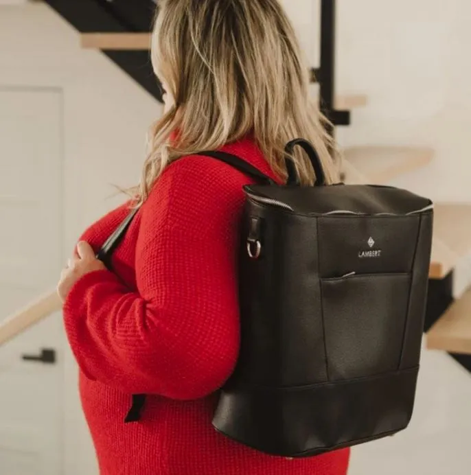 Lambert Vegan Leather Backpack   Diaper bag - MIA