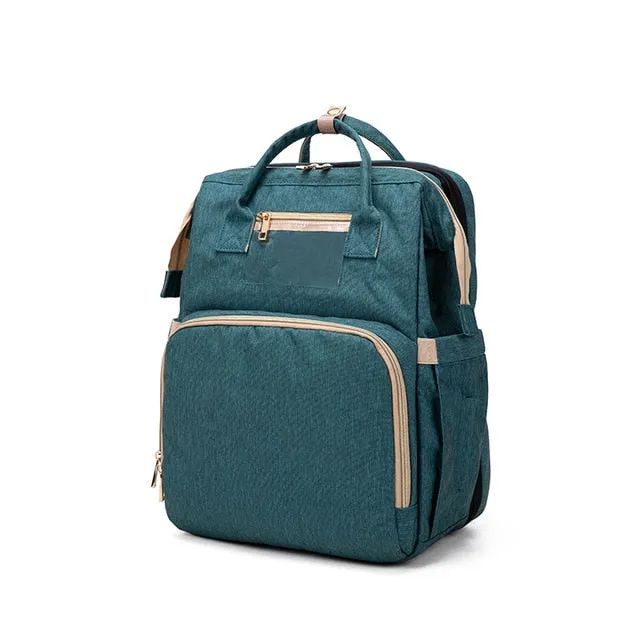 Large Capacity Diaper Bag Mummy Backpack Travel Portable  Multifunction Fold Bed Bags
