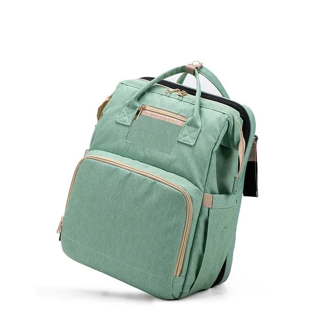 Large Capacity Diaper Bag Mummy Backpack Travel Portable  Multifunction Fold Bed Bags