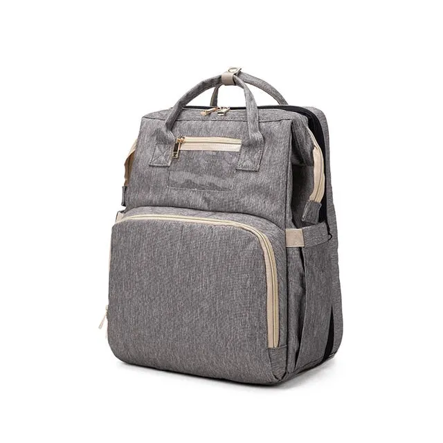 Large Capacity Diaper Bag Mummy Backpack Travel Portable  Multifunction Fold Bed Bags