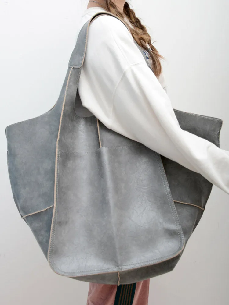 Large Capacity Leather Tote