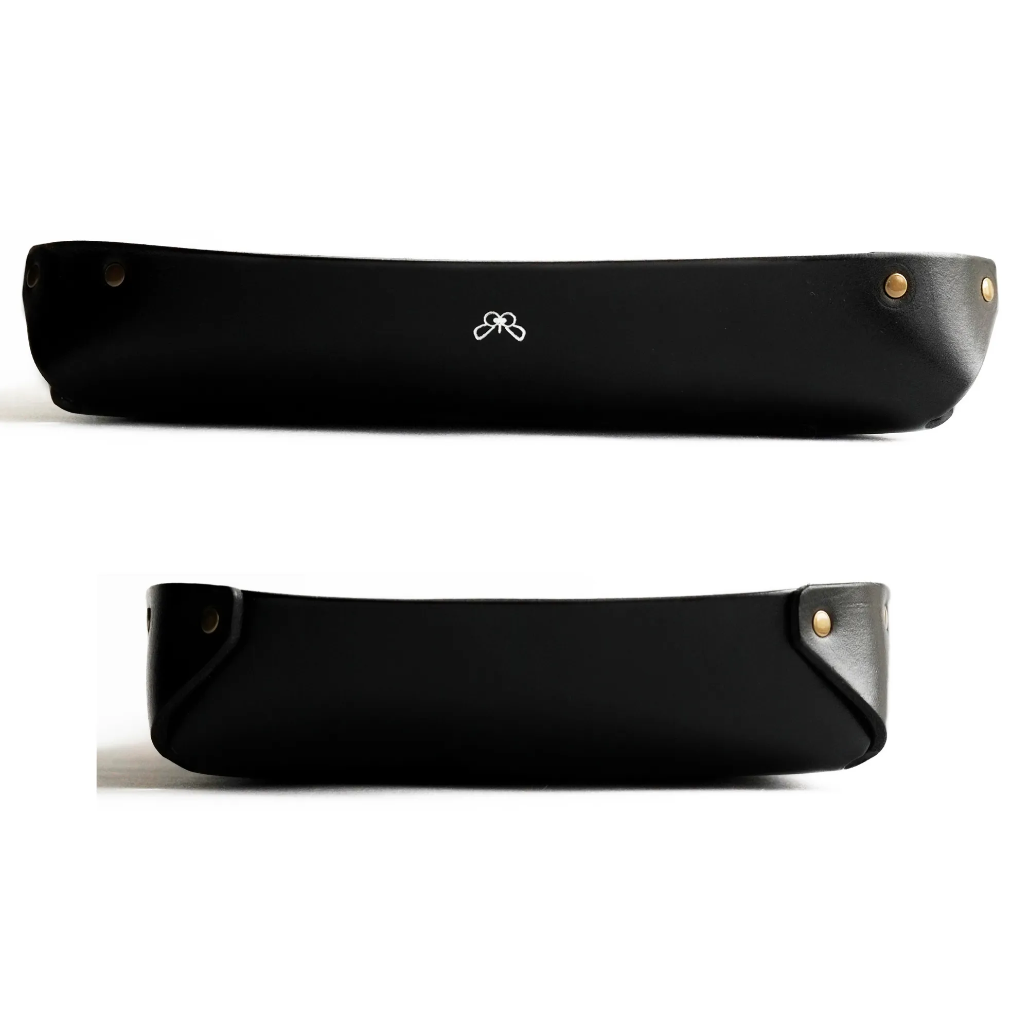 LARGE LEATHER VALET TRAY / BROWN