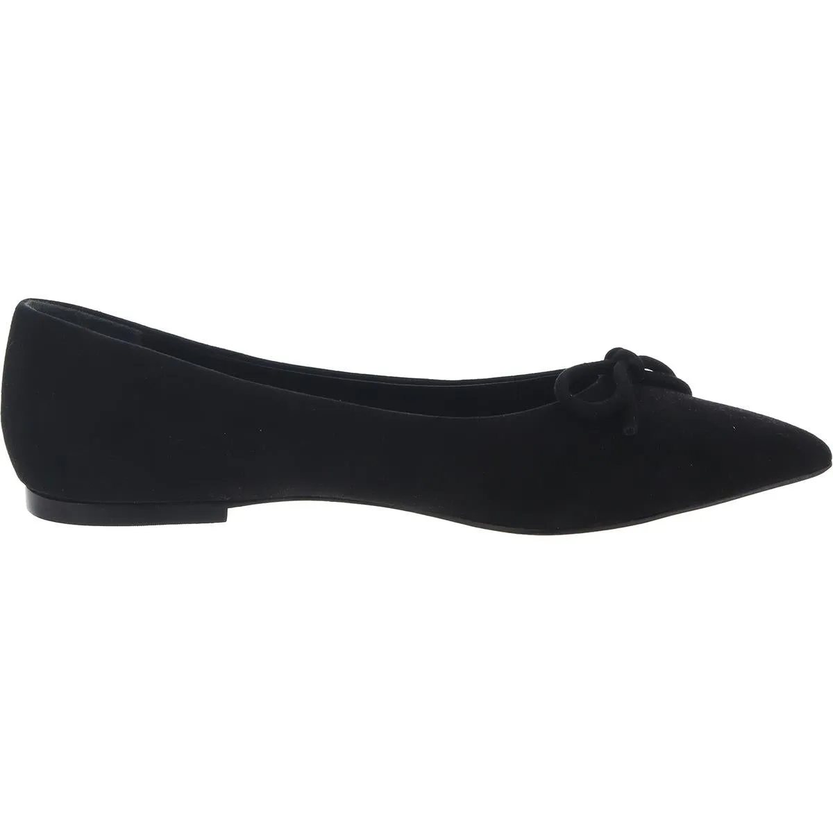 Larroude Womens Lee Bow Suede Ballet Flats