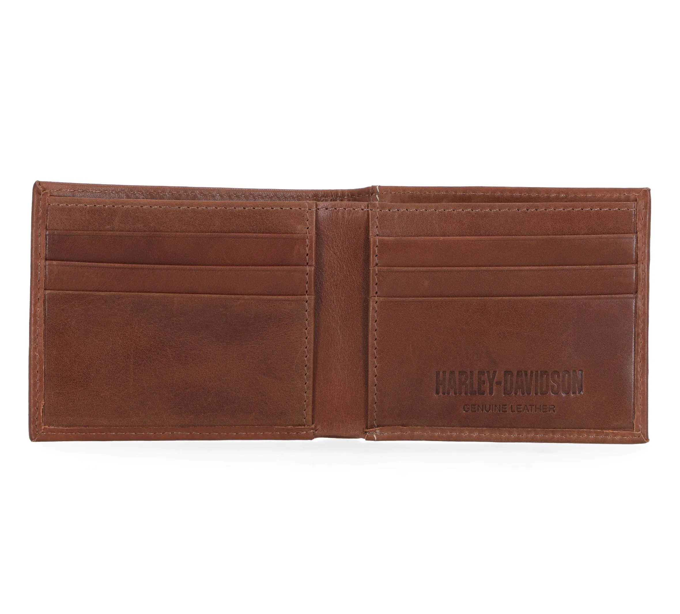 Laser Logo Billfold Wallet - Cognac