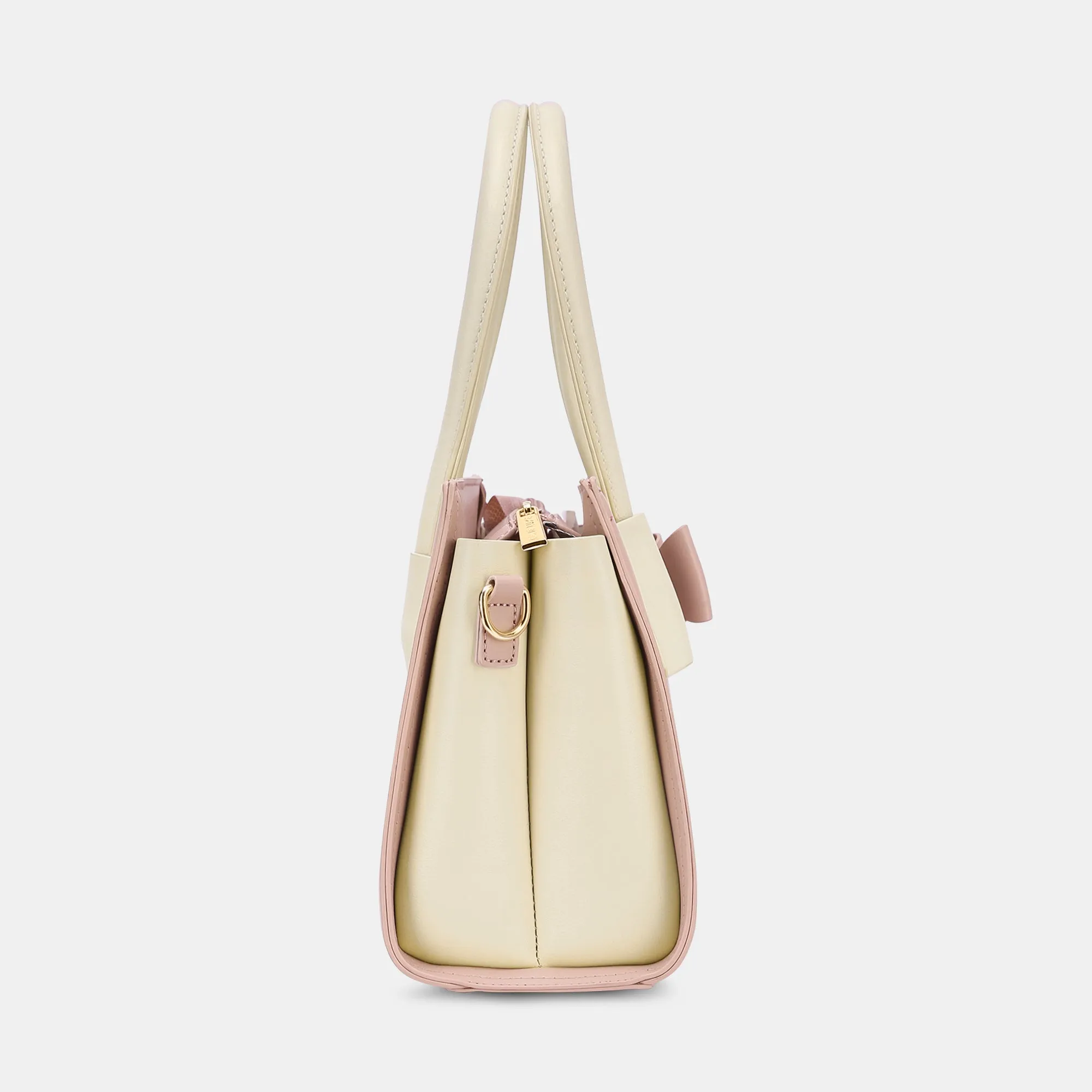 Lavie Luxe Knot Light Pink Medium Women's Satchel Bag