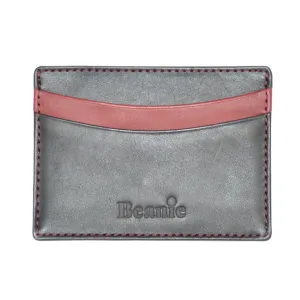 Leather Note/Credit Card Case - Black/Red