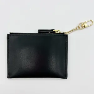 Leather Zip Wallet with Keychain