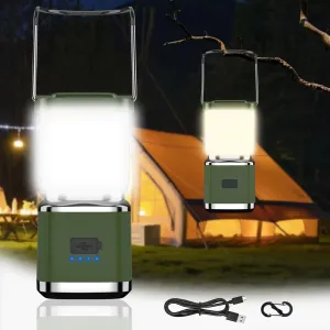 LED Camping Lantern 1000 Lumens Camping Lantern Rechargeable with 4 Light Modes Waterproof Camping Essentials Mini Lantern Flashlight for Camping Hurricane Emergency Hiking Power Outages