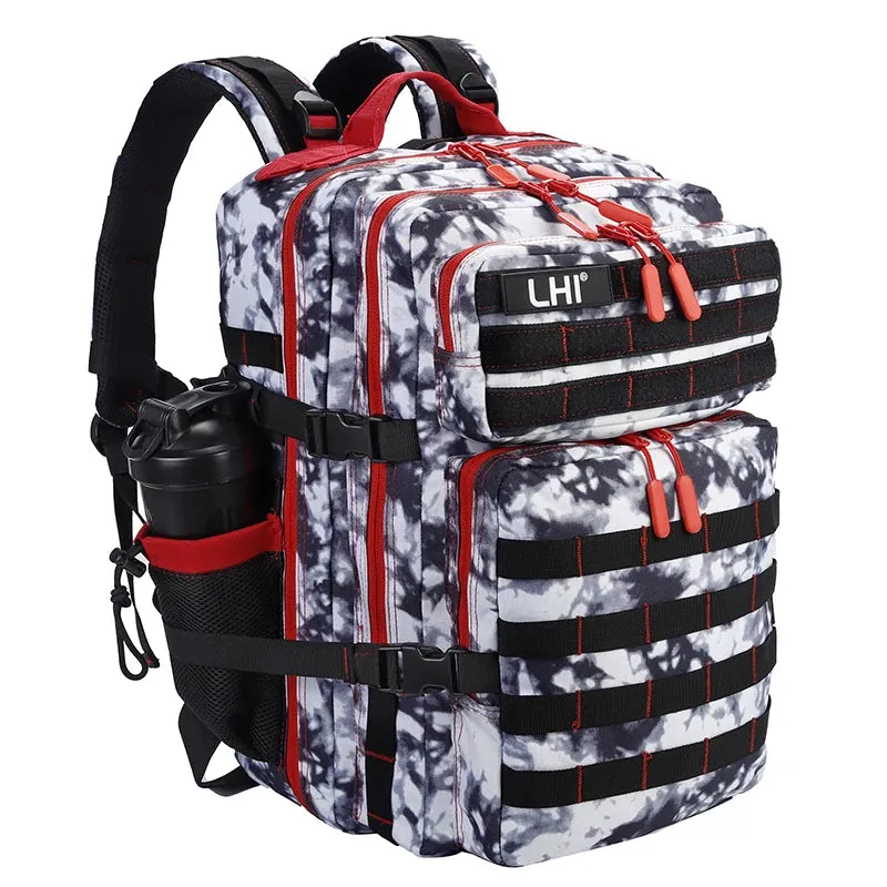 LHI 45L/35L/25L Tactical Backpack for Men and Women Waterproof Athlete Gym Outdoor Bag Travel Hiking Rucksack with Bottle Holder