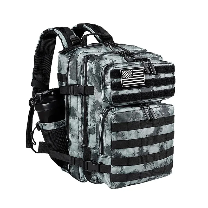 LHI 45L/35L/25L Tactical Backpack for Men and Women Waterproof Athlete Gym Outdoor Bag Travel Hiking Rucksack with Bottle Holder