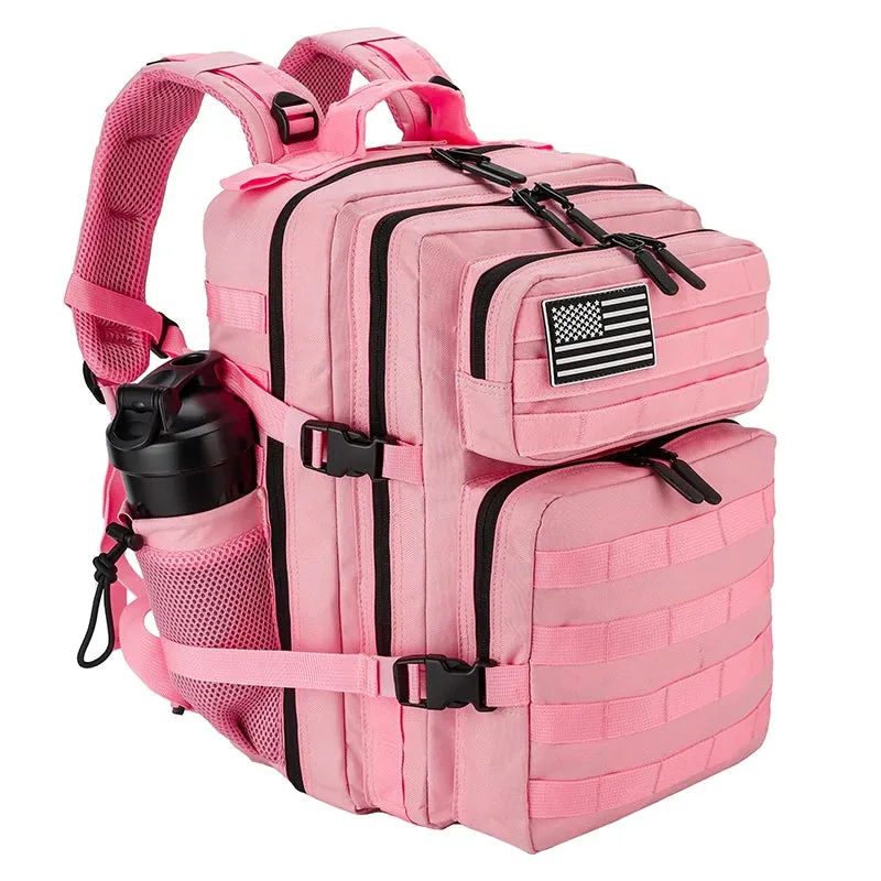 LHI 45L/35L/25L Tactical Backpack for Men and Women Waterproof Athlete Gym Outdoor Bag Travel Hiking Rucksack with Bottle Holder