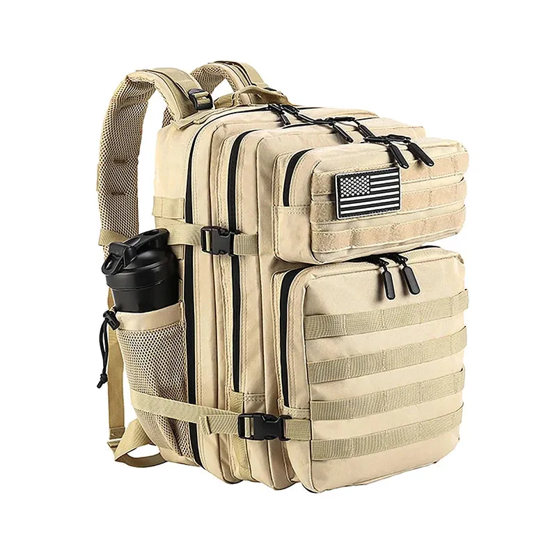 LHI 45L/35L/25L Tactical Backpack for Men and Women Waterproof Athlete Gym Outdoor Bag Travel Hiking Rucksack with Bottle Holder