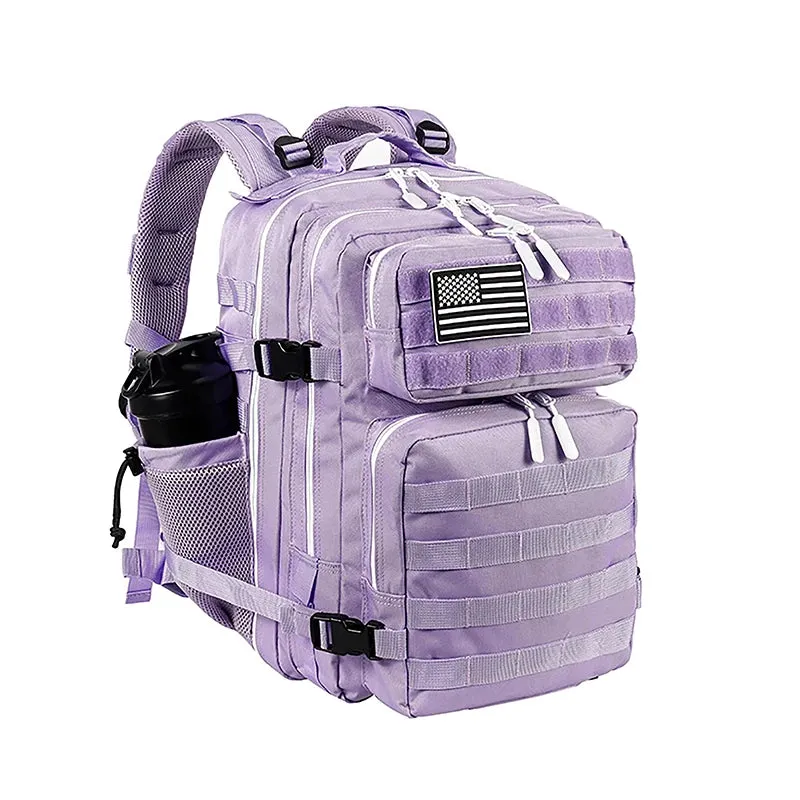 LHI 45L/35L/25L Tactical Backpack for Men and Women Waterproof Athlete Gym Outdoor Bag Travel Hiking Rucksack with Bottle Holder