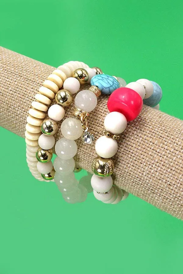Lonnie Stone & Bead Bracelet Set