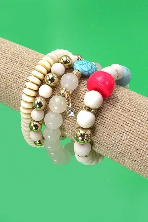 Lonnie Stone & Bead Bracelet Set