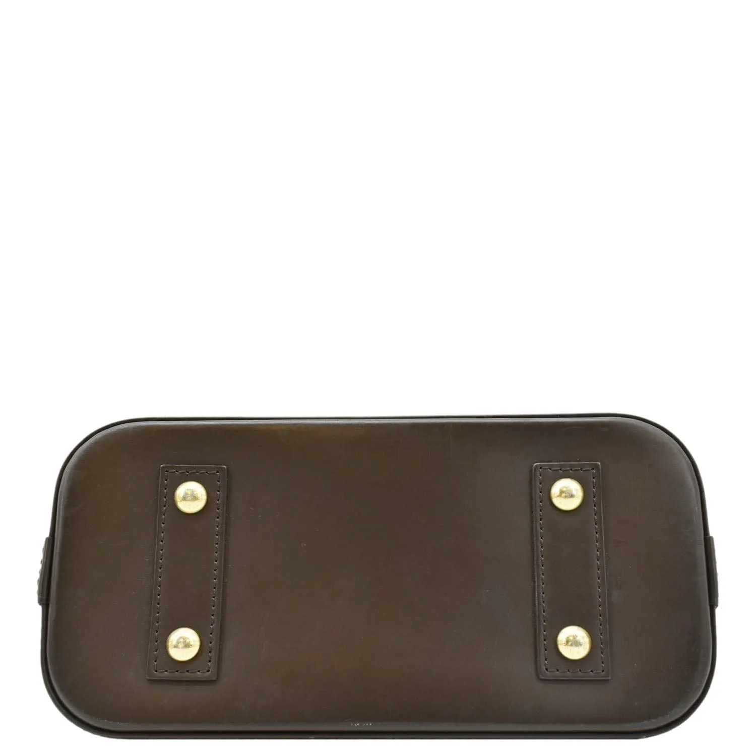 LOUIS VUITTON Alma BB Damier Ebene Satchel Crossbody Bag Brown