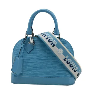 LOUIS VUITTON Alma BB Jacquard Epi Leather Crossbody Bag Light Blue