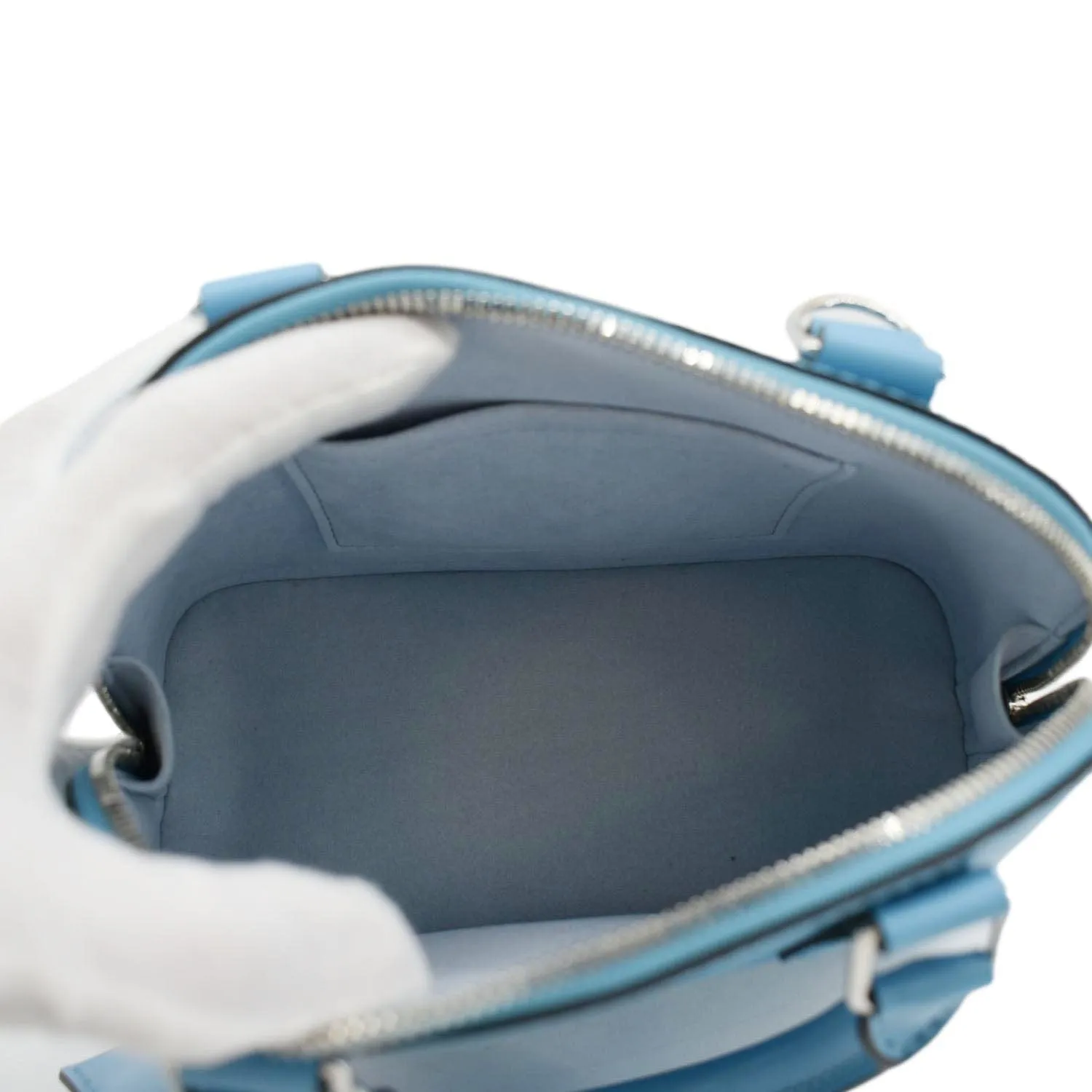 LOUIS VUITTON Alma BB Jacquard Epi Leather Crossbody Bag Light Blue