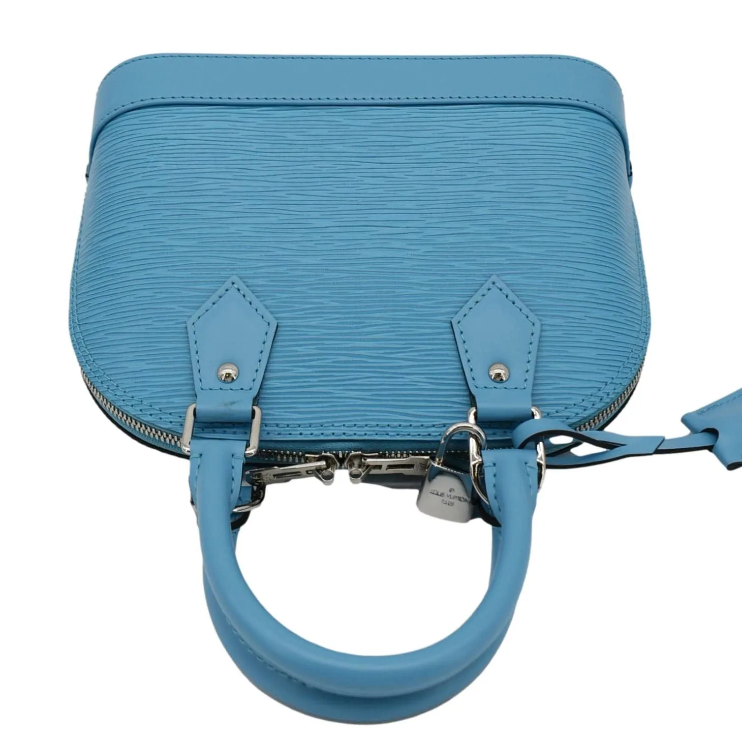 LOUIS VUITTON Alma BB Jacquard Epi Leather Crossbody Bag Light Blue