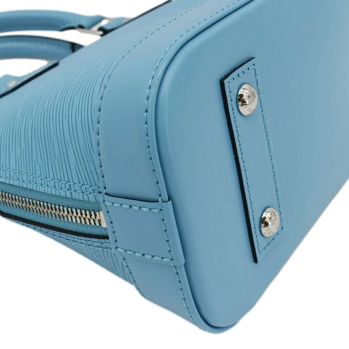 LOUIS VUITTON Alma BB Jacquard Epi Leather Crossbody Bag Light Blue