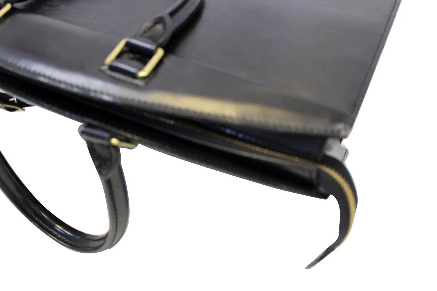 LOUIS VUITTON Black Epi Leather Riviera Satchel Bag