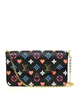 Louis Vuitton Black Game On Felicie Chain Wallet Crossbody Bag