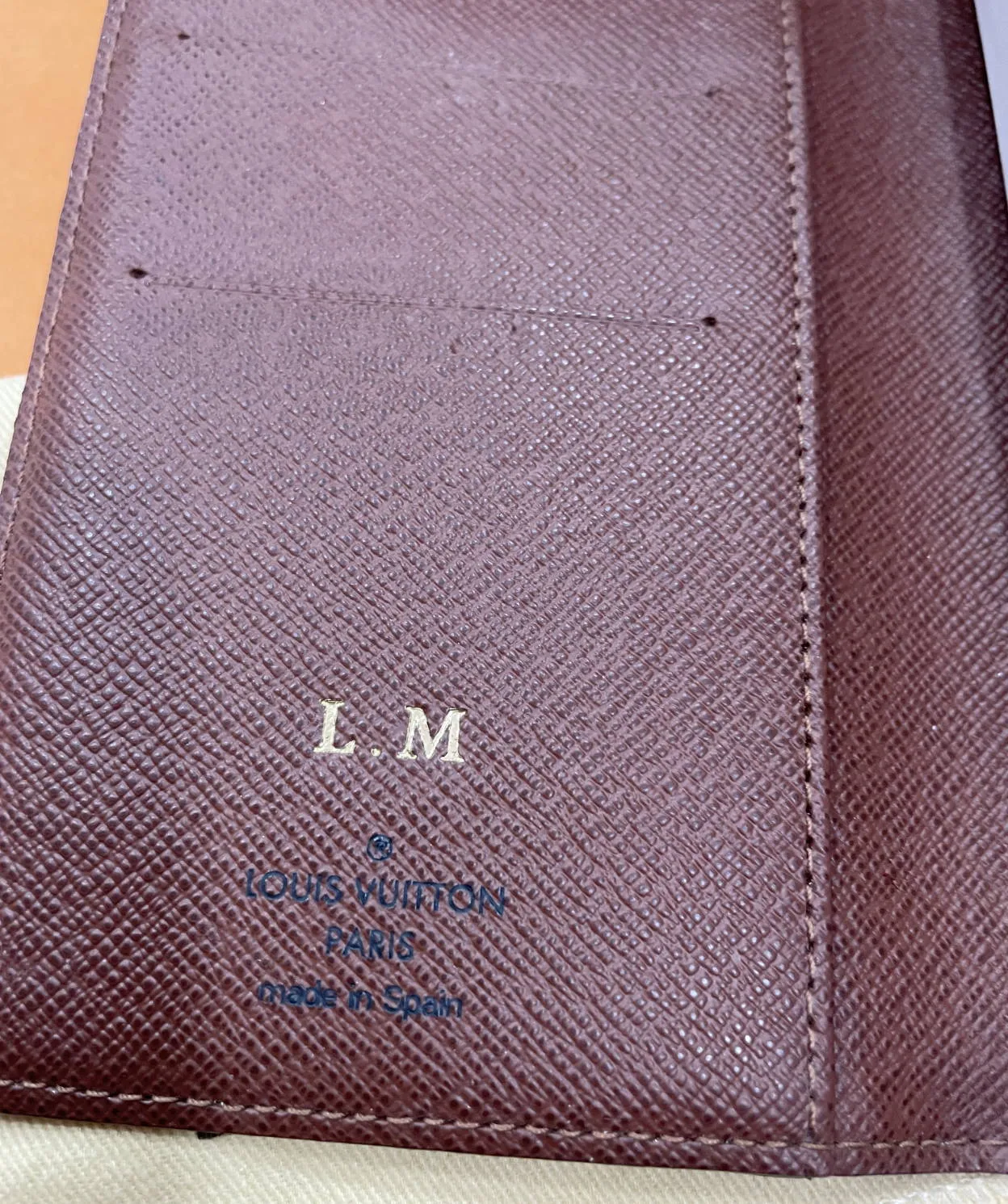 Louis Vuitton Brown R20503 Monogram Pocket Agenda Cover With 2022 Diary Insert - Hotstamped L.M