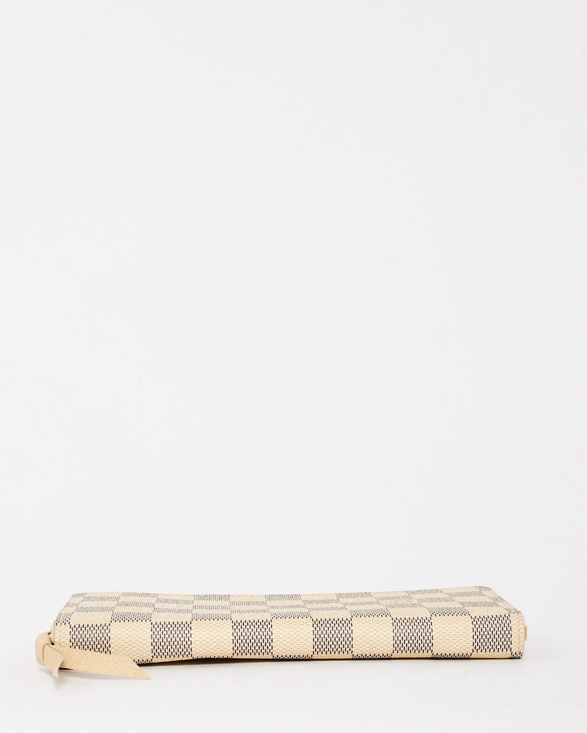 Louis Vuitton Damier Azur Canvas Clemence Zippy Wallet