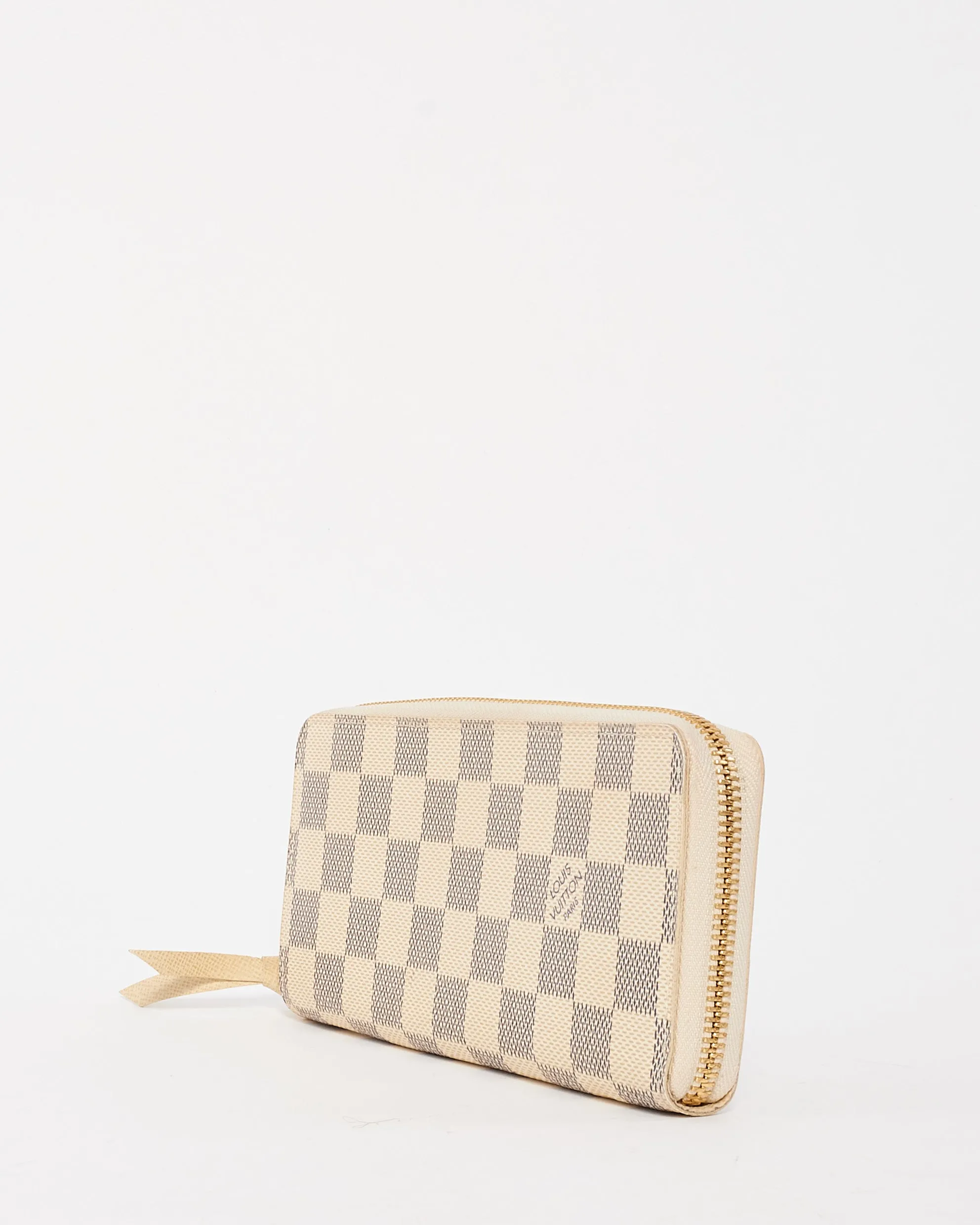 Louis Vuitton Damier Azur Canvas Clemence Zippy Wallet