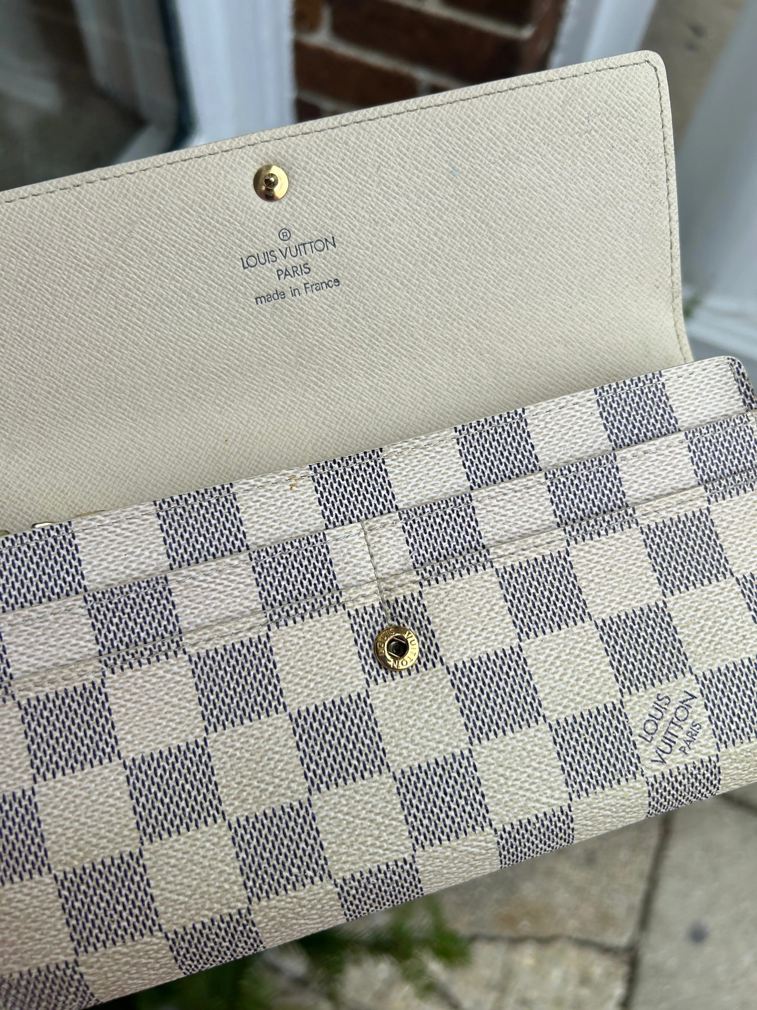 Louis Vuitton Damier Azur Canvas Sarah Wallet