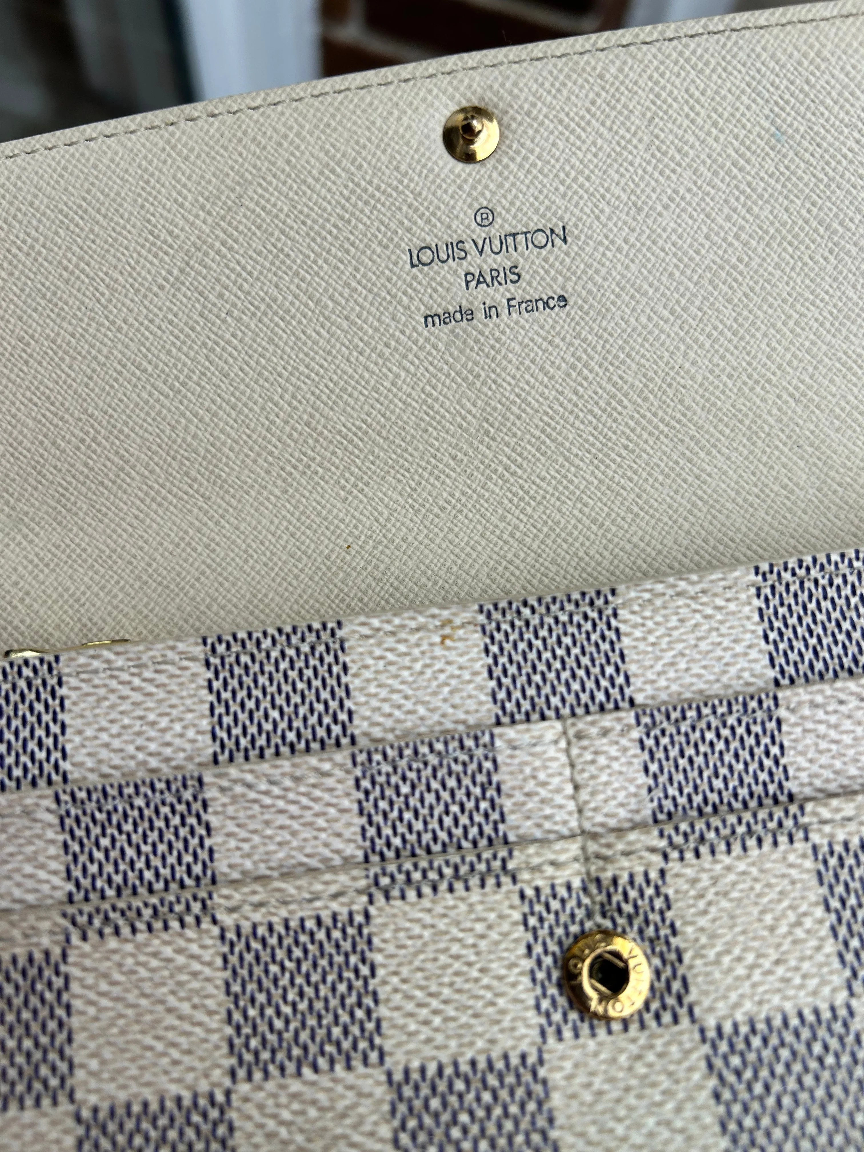 Louis Vuitton Damier Azur Canvas Sarah Wallet