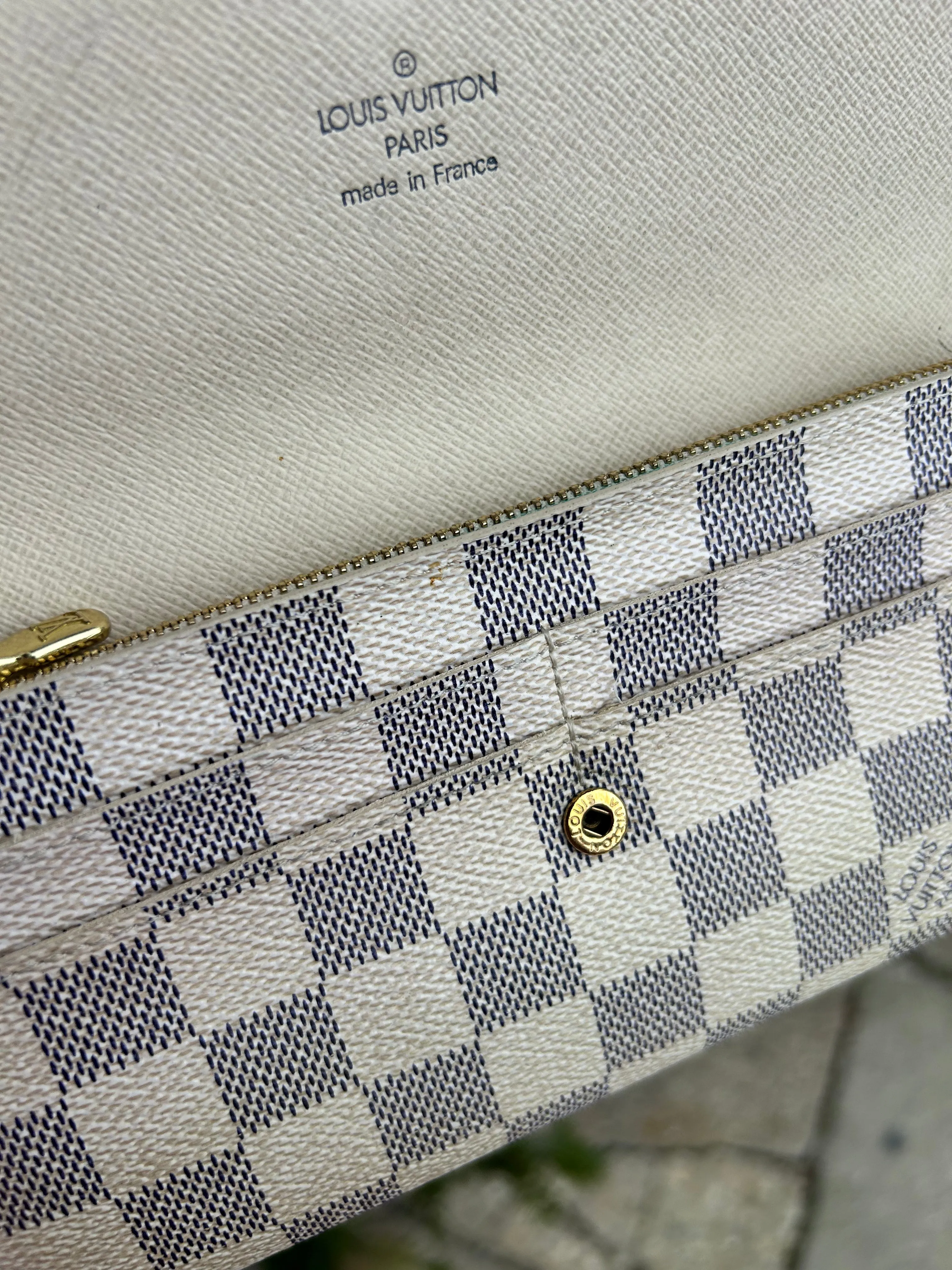 Louis Vuitton Damier Azur Canvas Sarah Wallet