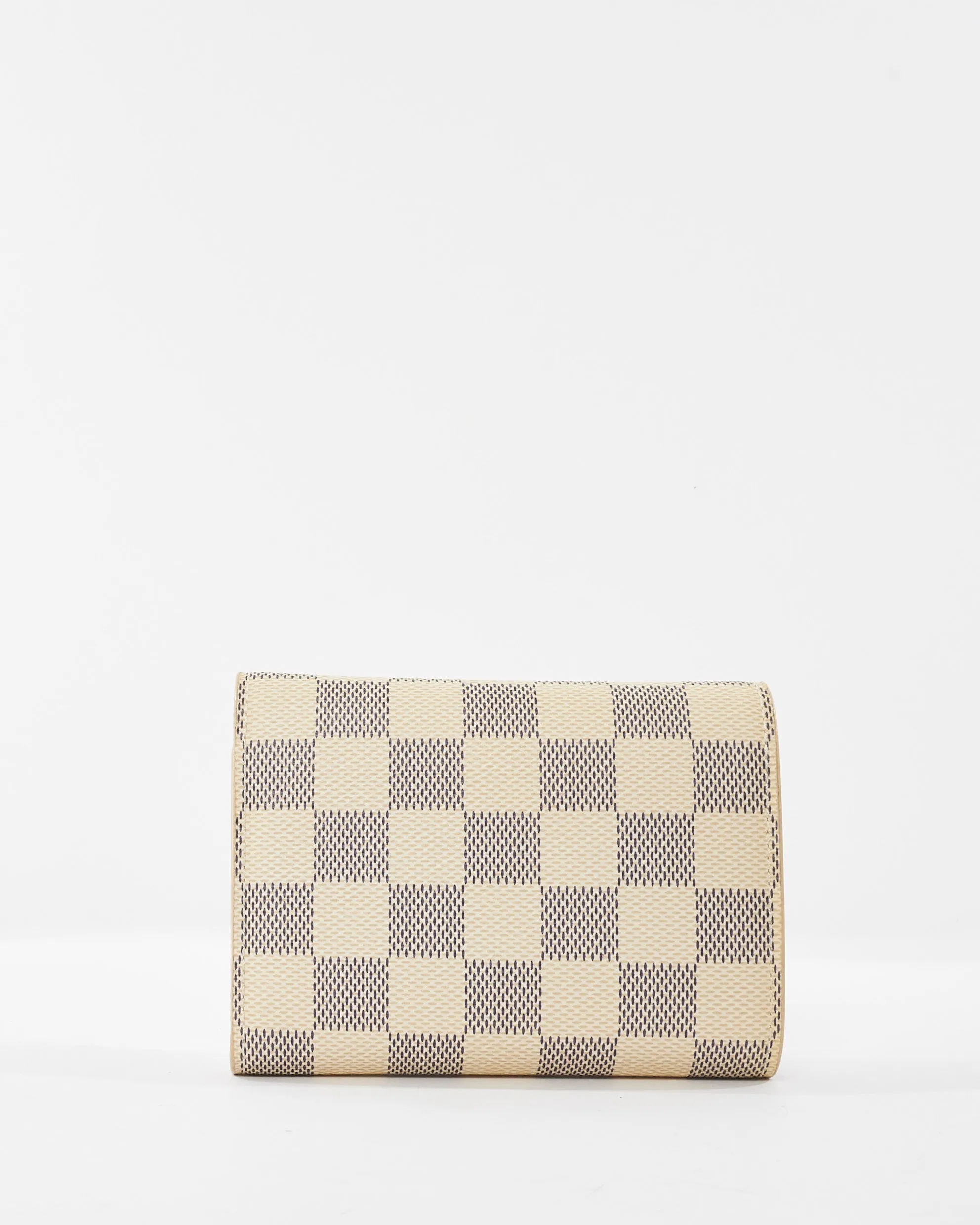 Louis Vuitton Damier Azur Coated Canvas Rose Ballerine Victorine Wallet
